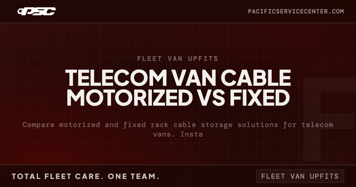 Telecom Van Cable Reel Storage: Motorized vs Fixed Racks