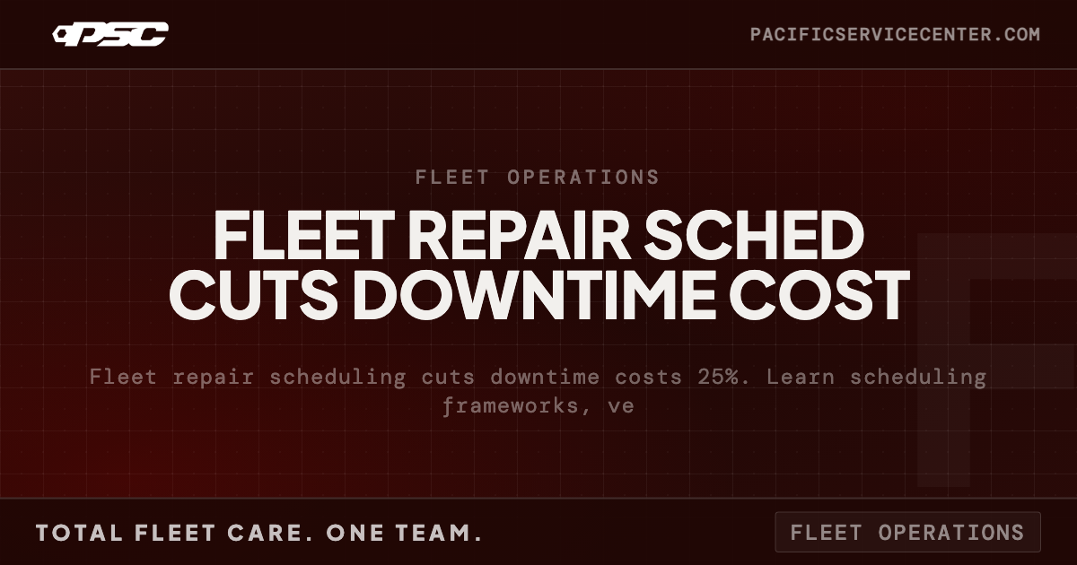 Fleet Repair Scheduling That Cuts Downtime Costs 25%