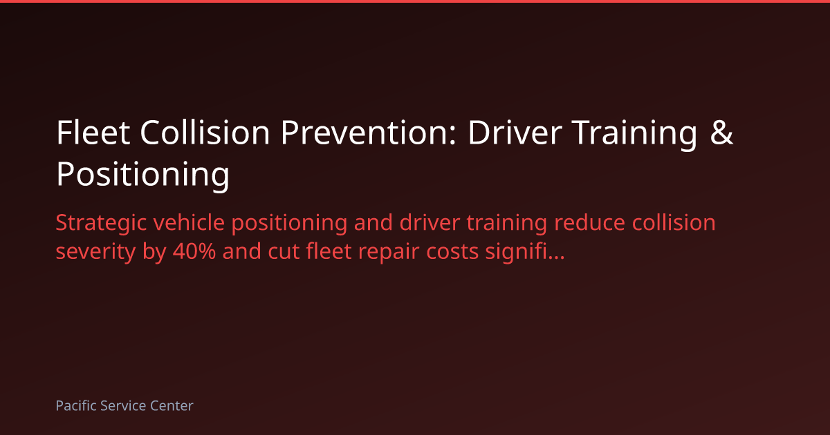 Fleet Collision Prevention: Driver Training & Positioning